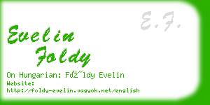 evelin foldy business card